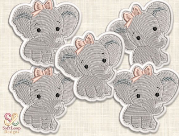 Adding a Sweet Touch with the Girl Elephant Patch Embroidery Design