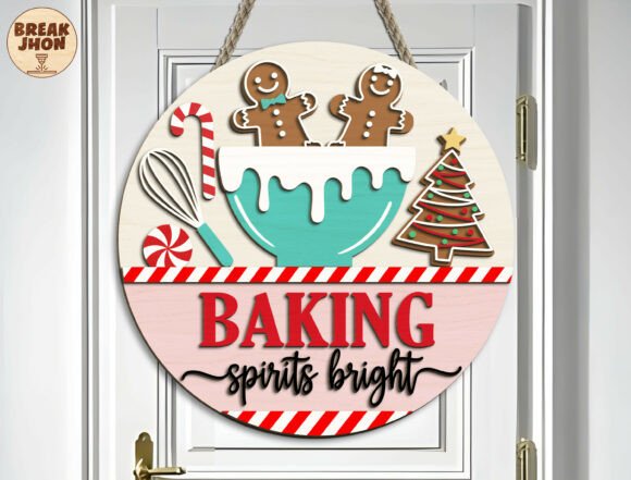Baking Spirits Bright Door Hanger SVG Guide