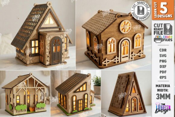 Candle House Laser Cut Bundle CNC File Guide