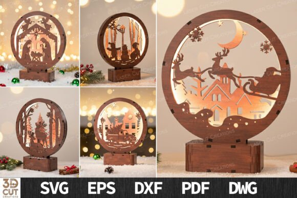 Christmas Layered Light Box SVG Bundle