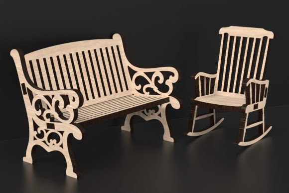 Laser Cut Bench Rocking Chair Svg File: Strategic Design for Meaningful Memorials