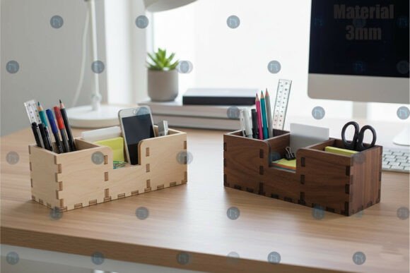 Laser Cut Desktop Organizer SVG