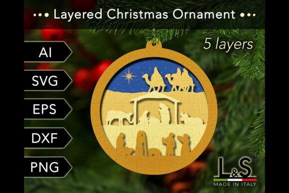 Layered Nativity Ornament: Elevating Holiday Decor with Digital Craftsmanship