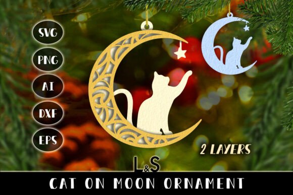 Moon Cat Christmas Ornament: A Guide to 3D Layered Holiday Decor
