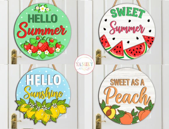 Strategic Seasonal Branding with the Summer Fruit Door Hanger SVG Bundle